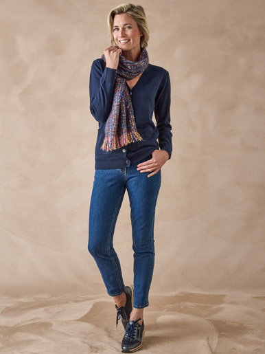 Gilet encolure V 50% laine mérinos