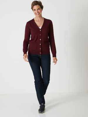 Gilet encolure V 50% laine mérinos