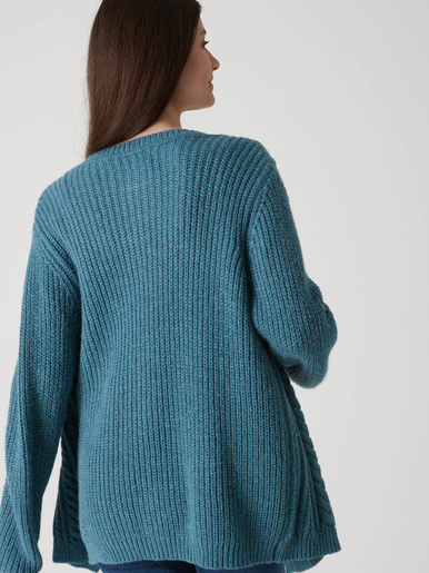 Cardigan torsadé laine et mohair
