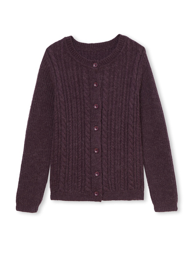 Cardigan torsadé laine et mohair