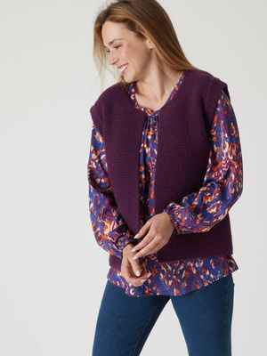 Gilet point mousse sans manches