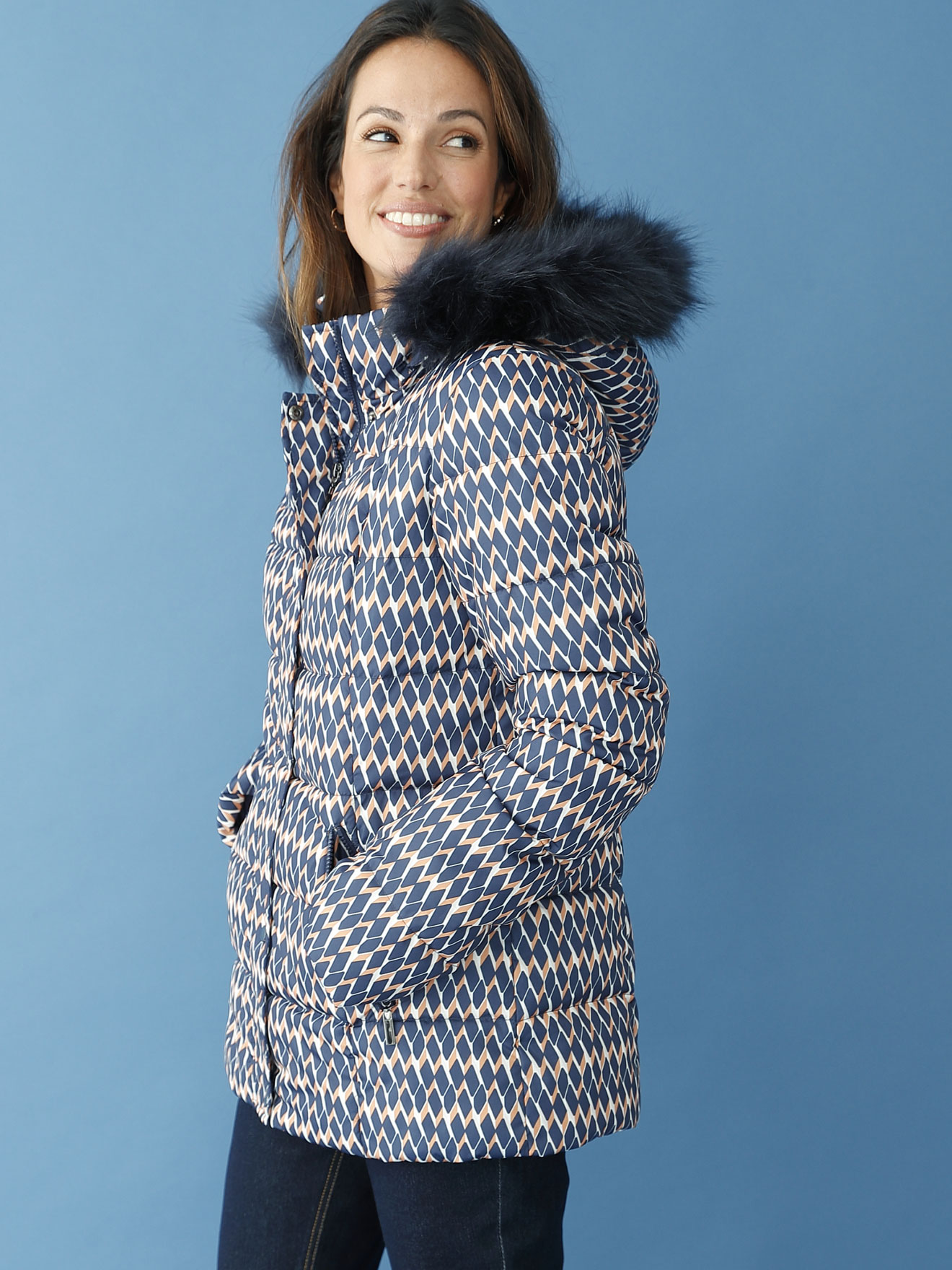 Doudoune à capuche amovible Daxon Femme Daxon