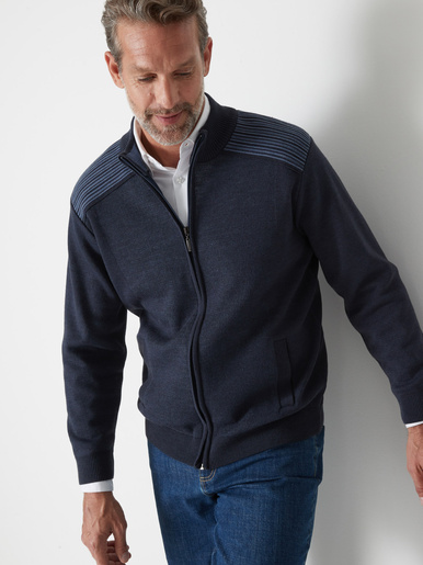 Gilet zippé avec laine