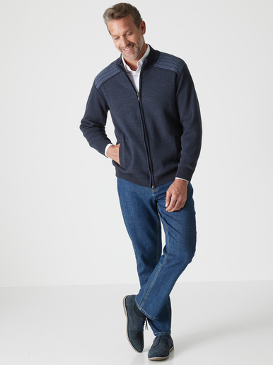 Gilet zippé avec laine