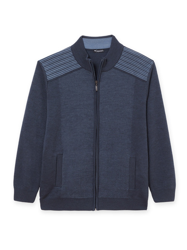 Gilet zippé avec laine