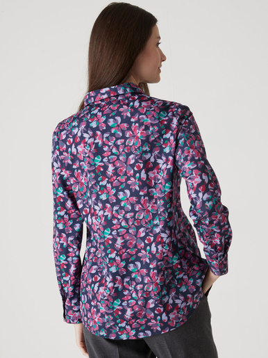 Chemisier effet plastron manches longues