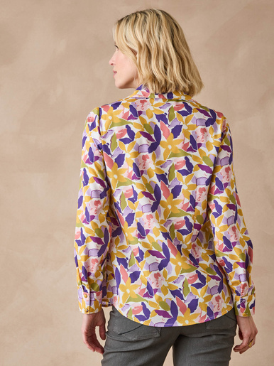 Chemisier effet plastron manches longues