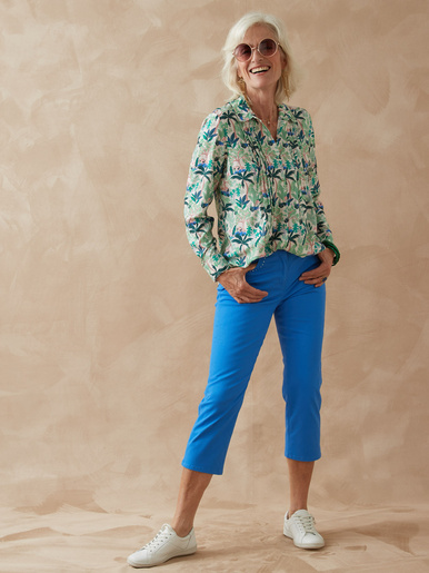 Chemisier effet plastron manches longues
