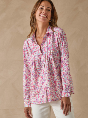 Chemisier effet plastron manches longues