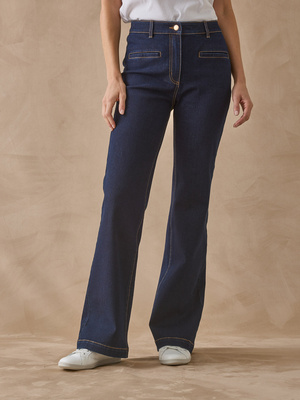 Jean élastiqué bas évasé stature +1.60m