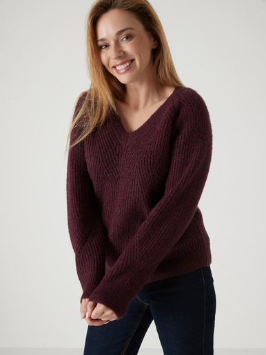 Pull côtes perlées