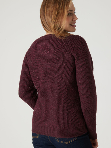 Pull côtes perlées