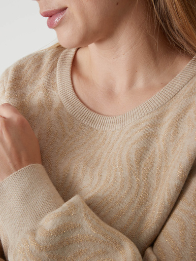 Pull motif jacquard paysage - Daxon - Multicolore
