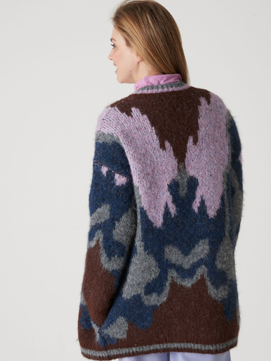 Gilet maille jacquard avec laine - Daxon - Multicolor