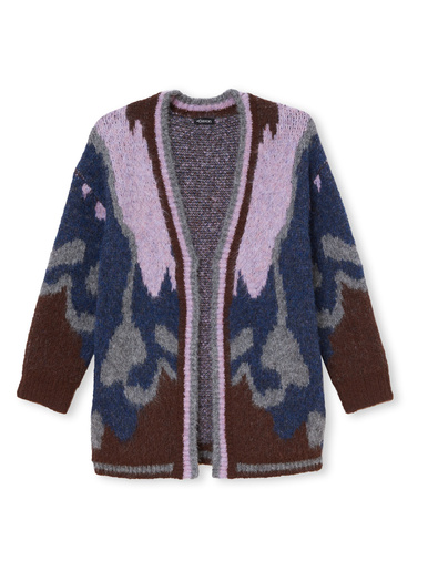 Gilet maille jacquard avec laine - Daxon - Multicolor