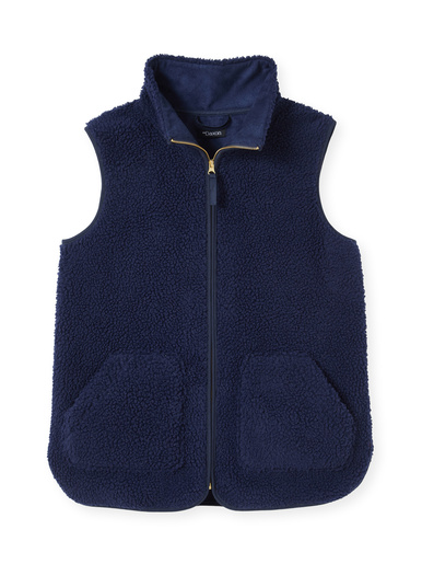 Veste sans manches sherpa moumoute