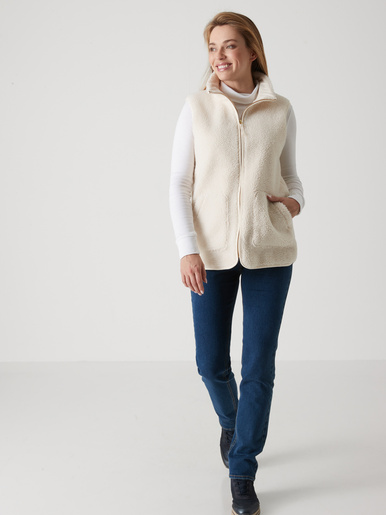 Veste sans manches sherpa moumoute