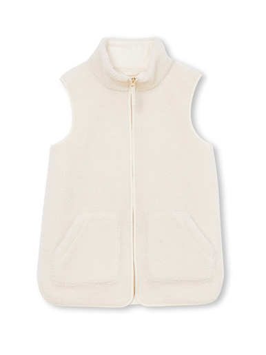 Veste sans manches sherpa moumoute