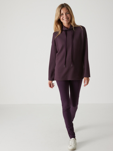 Sweat-shirt à large col montant - Daxon - Quetsche
