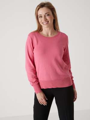 Pull col rond pure laine