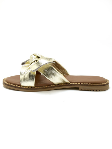 Mules noeud fantaisie tout cuir