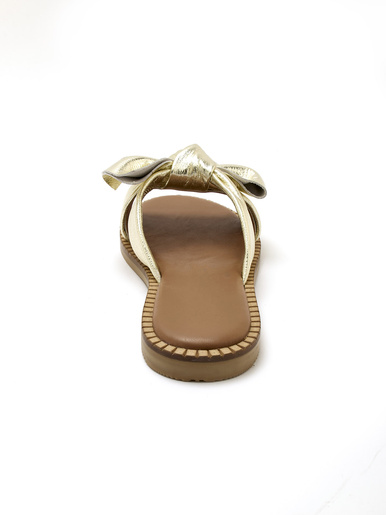 Mules noeud fantaisie tout cuir