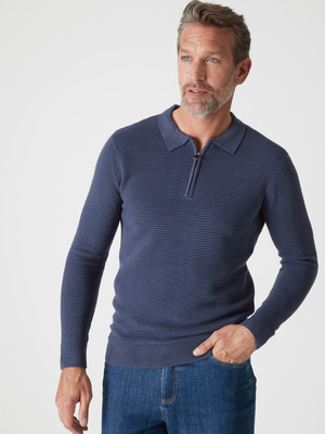 Pull col polo zippé