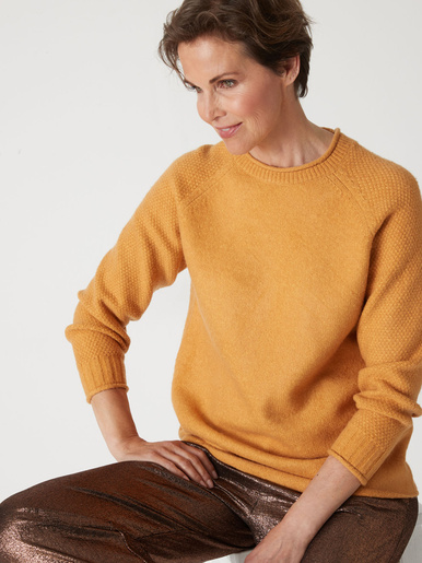 Pull col rond - Daxon - Jaune