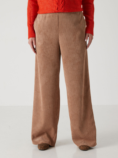 Pantalon large velours côtelé