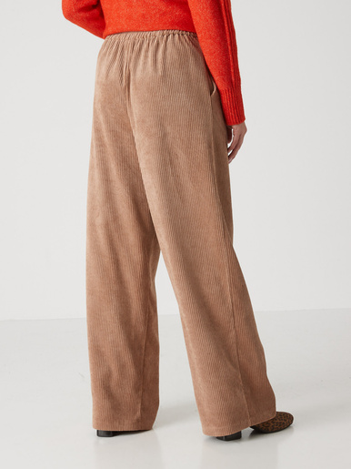 Pantalon large velours côtelé
