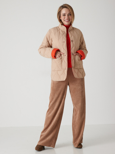 Pantalon large velours côtelé