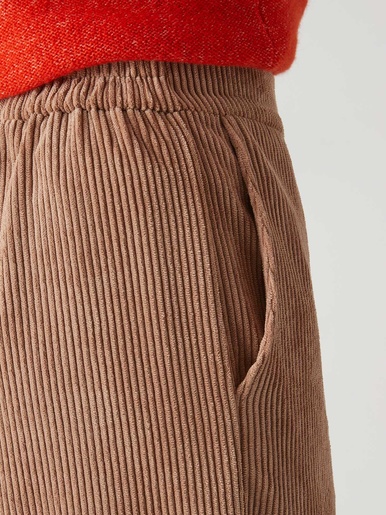 Pantalon large velours côtelé