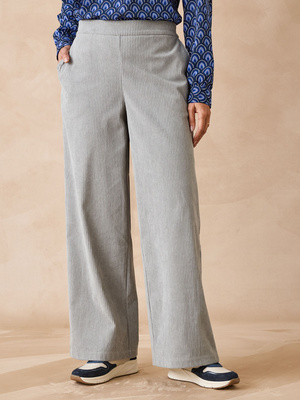 Pantalon large velours côtelé