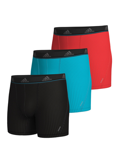 Lot de 3 boxers homme Micro Mesh - Adidas - Noir+turquoise+rouge