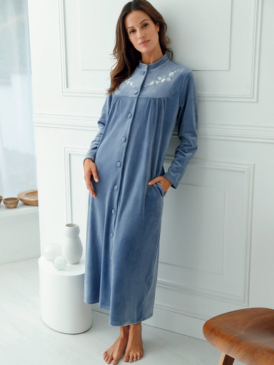 Robe de chambre en maille velours