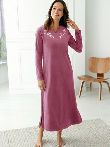 Robe d'hôtesse en maille velours - Daxon - Bordeaux