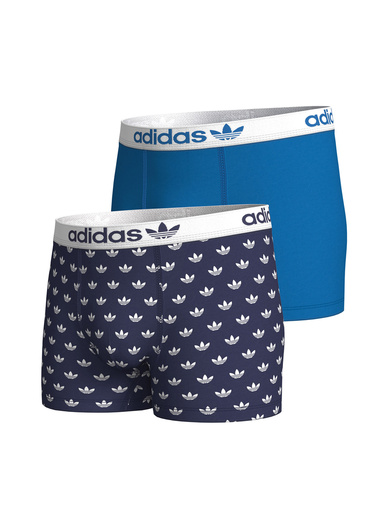 Lot de 2 boxers Confort Coton Print - Adidas - Bleu + marine