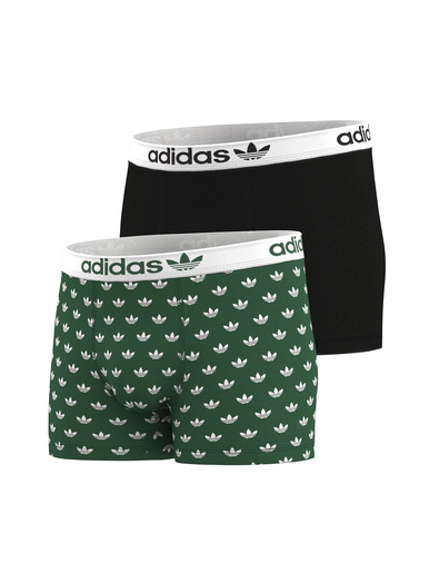 Lot de 2 boxers Confort Coton Print - Adidas - Noir + vert