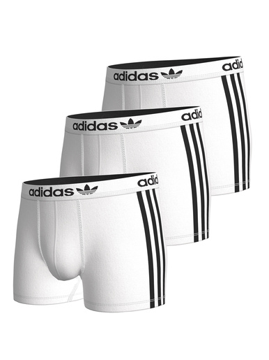 Lot de 3 boxers Coton Flex 3 Stripes - Adidas - Blanc