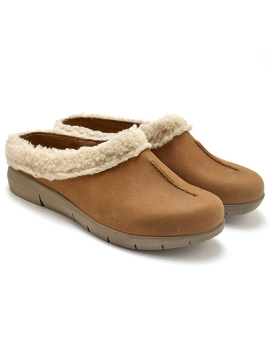 Sabos cuir velours semelle amovible