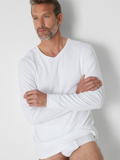 Lot de 2 maillots de corps chauds col V - Daxon - Blanc