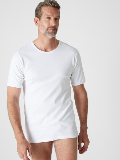 Lot 2 maillots de corps chauds col rond - Daxon - Blanc