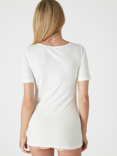 Chemise manches courtes avec laine