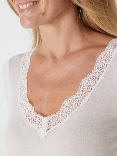 Chemise manches longues avec laine