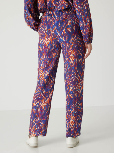 Pantalon fluide élastiqué - Daxon - Imprimé violet