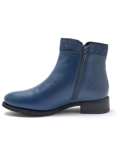 Boots en cuir double zip