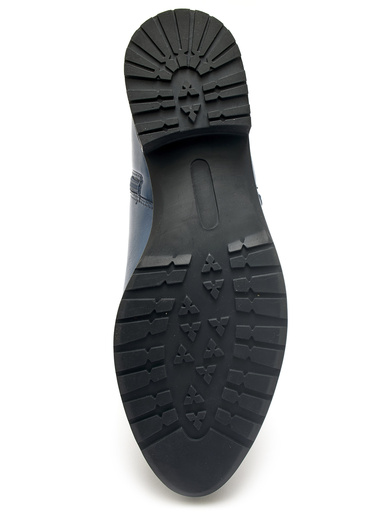Boots en cuir double zip