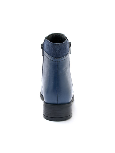 Boots en cuir double zip