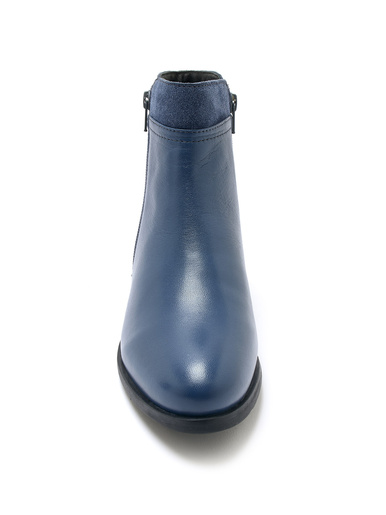 Boots en cuir double zip
