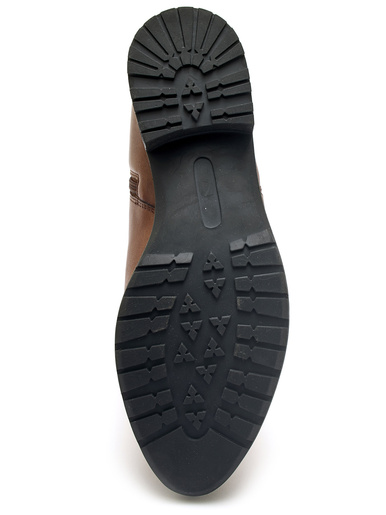 Boots en cuir double zip